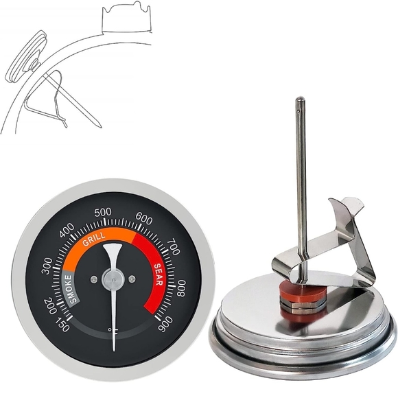 Grill smoker temperature gauge (47A) - Picture 1 of 11